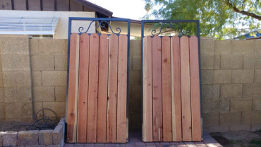 New Side Gate steel-wood-side-yard-gate